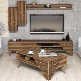 Hanah Home Juego de Muebles Beril - Nogal